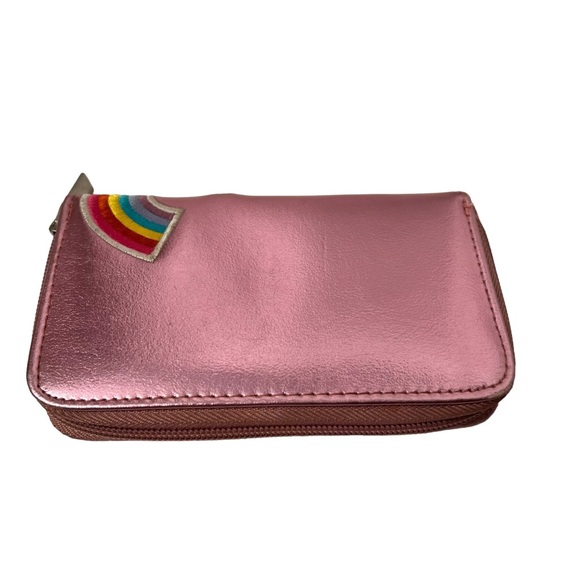 Pink Zip Around Emoji Rainbow Wallet NWOT - Picture 3 of 4